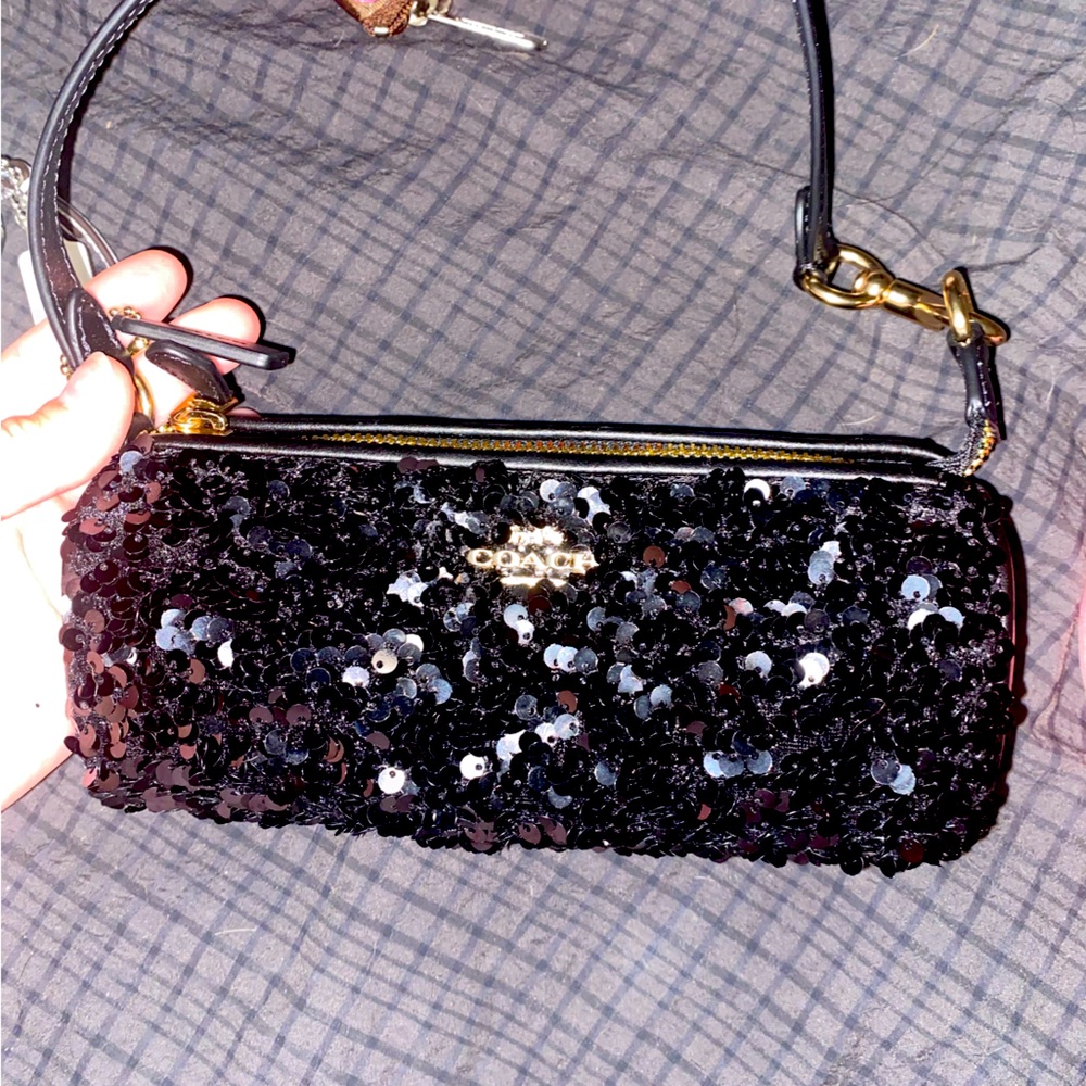 Coach sequins barrel bag